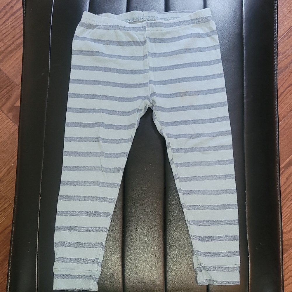 Carter's Gray and White Striped Leggings